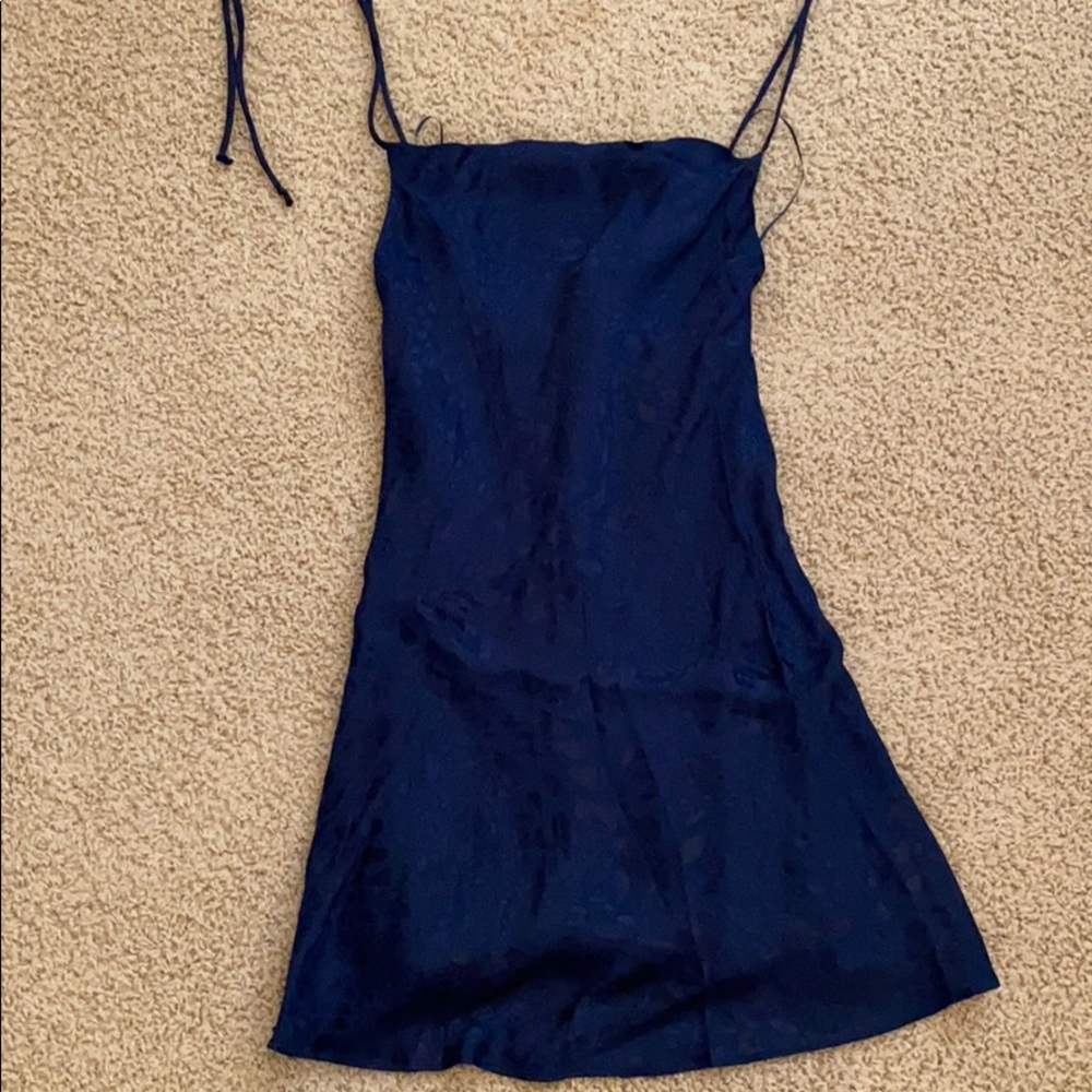 American Threads Cowl Neck Mini Dress